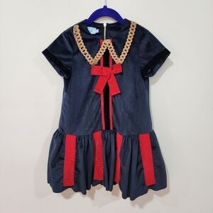 Mimisol blue velvet dress, size 6